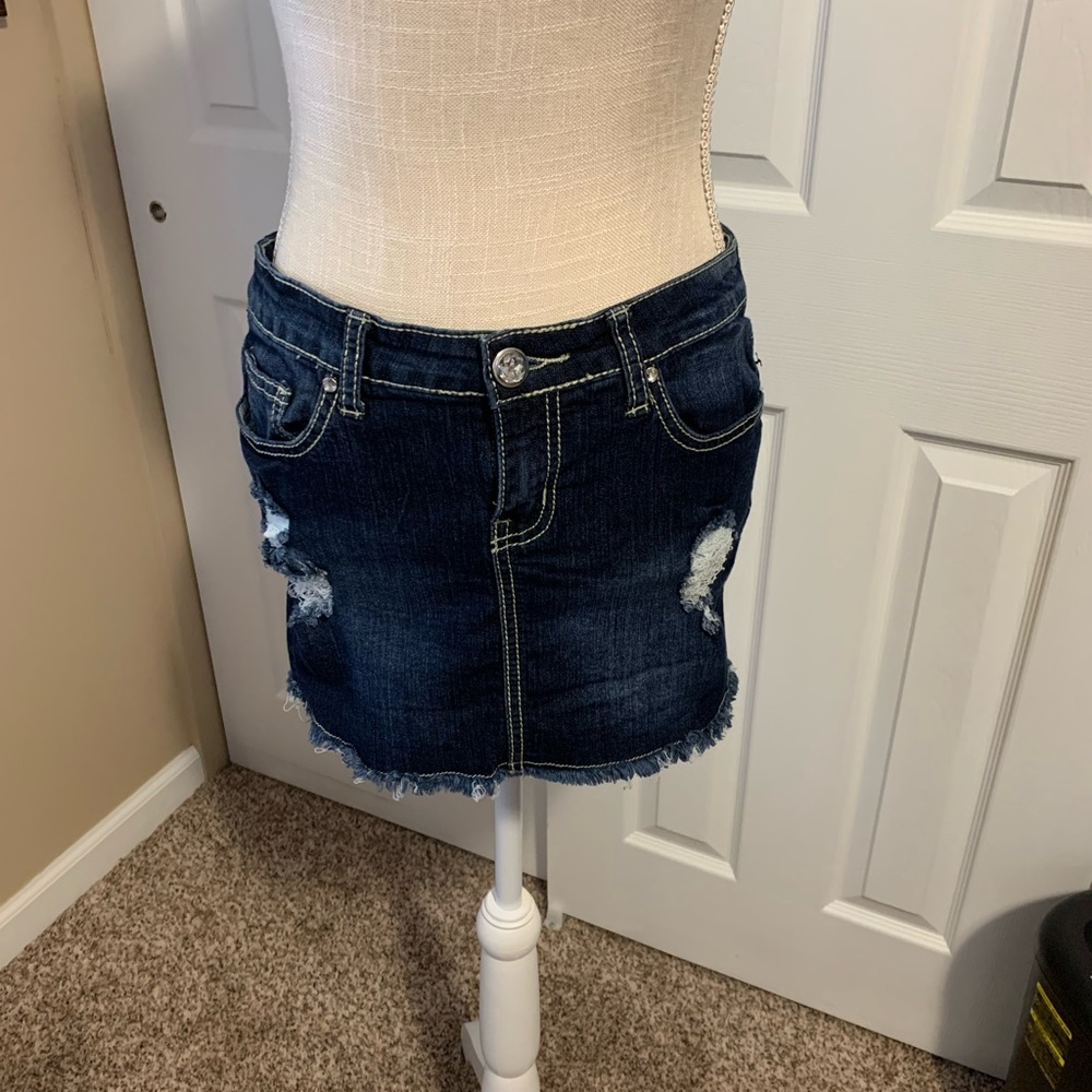 Dark blue Jean mini skirt